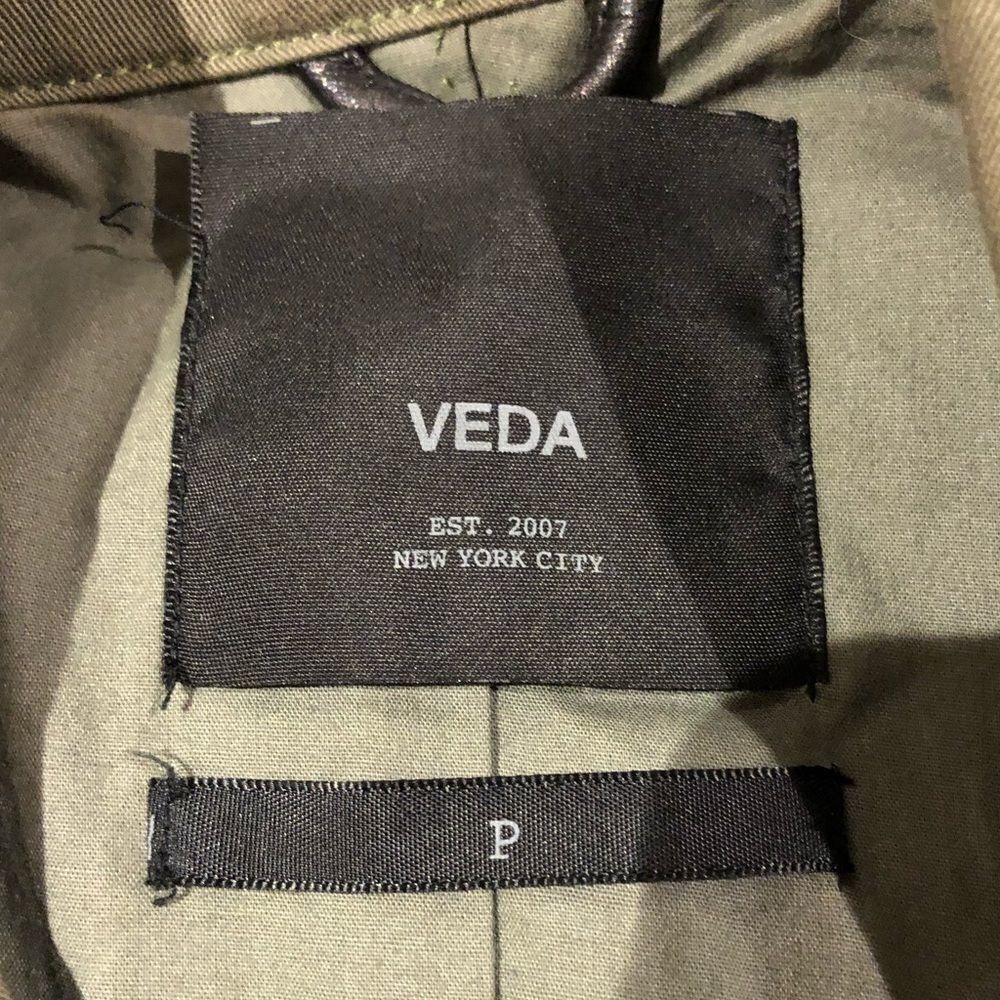 Olive Green and Black Women's Jacket - Picture 7 of 8